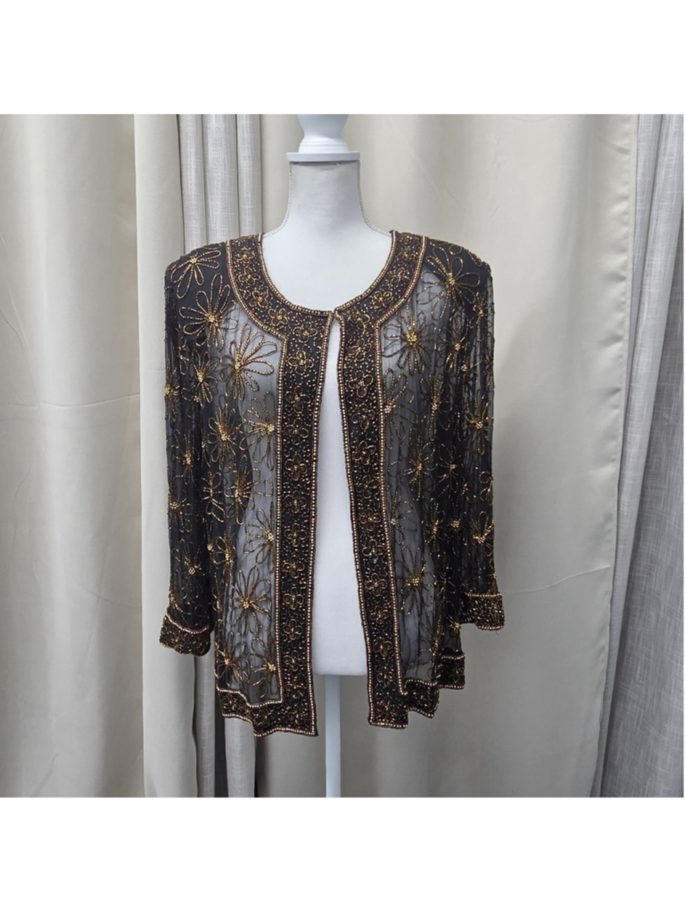 Mark & John By Gopal Jacket 2XL Beaded Retro Glam 80s Glam Fairygoth Whimsigoth